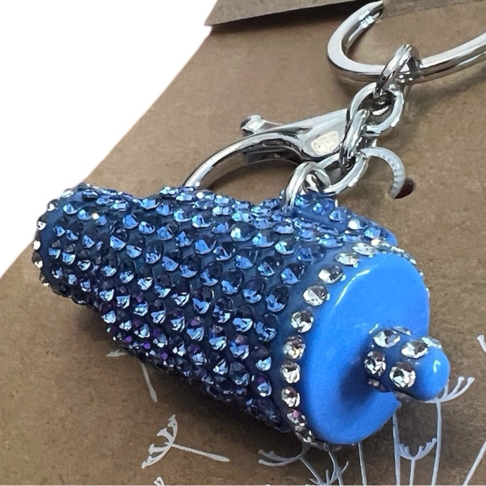 Blue Rhinestone Keychain Accessory - Picture 2 of 5